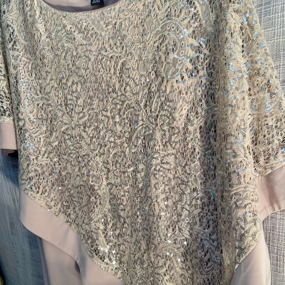 Sequined MOB dress, formal neutral dress - Picture 5 of 5